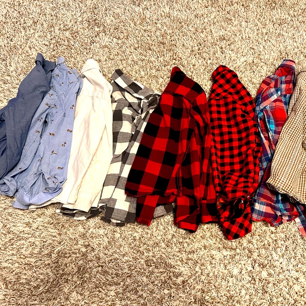 Bundle Set of 10 boys shirts size 5